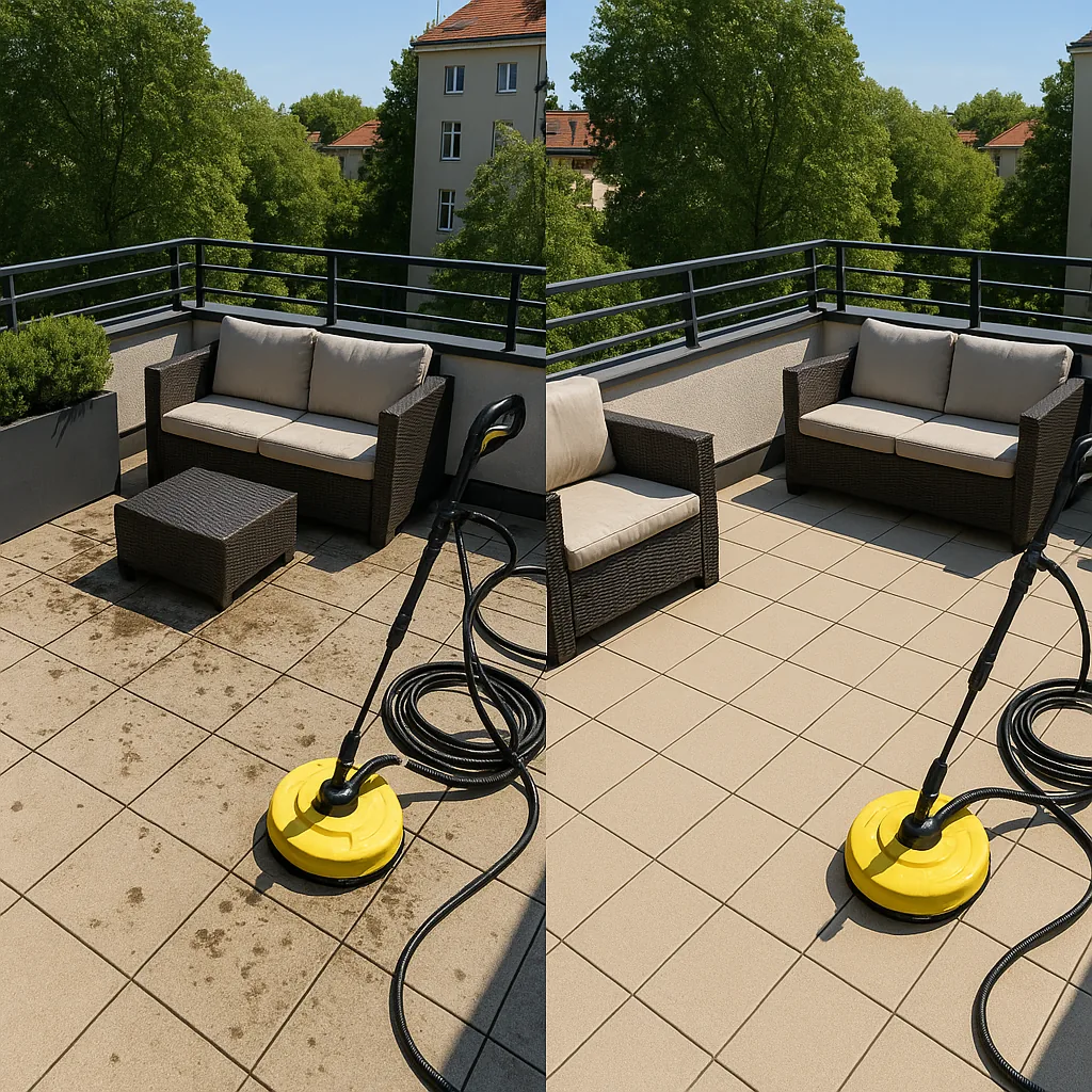 Nettoyage de terrasses et balcons